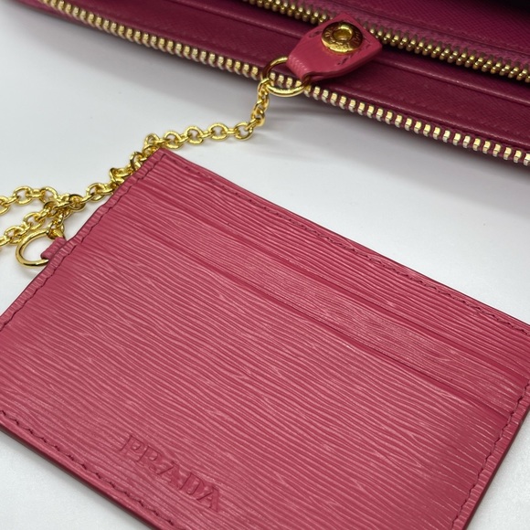 Prada Pink Fiocco Bow Saffiano Lux Long Wallet - Picture 8 of 15